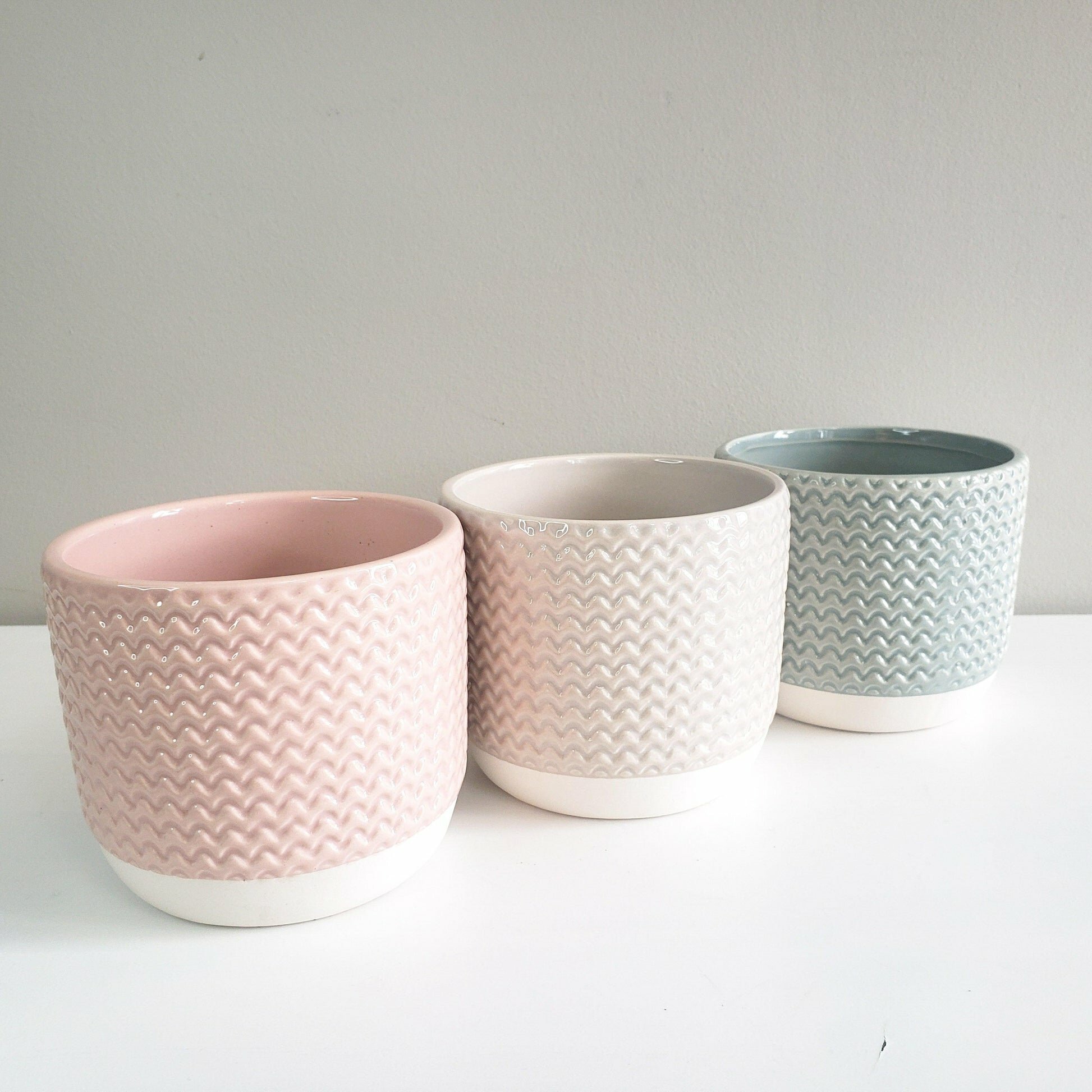 Pastel Ridged 4" Pot-pot-ThePaintedLeaf-care