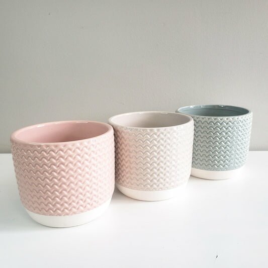 Pastel Ridged 4" Pot-pot-ThePaintedLeaf-care