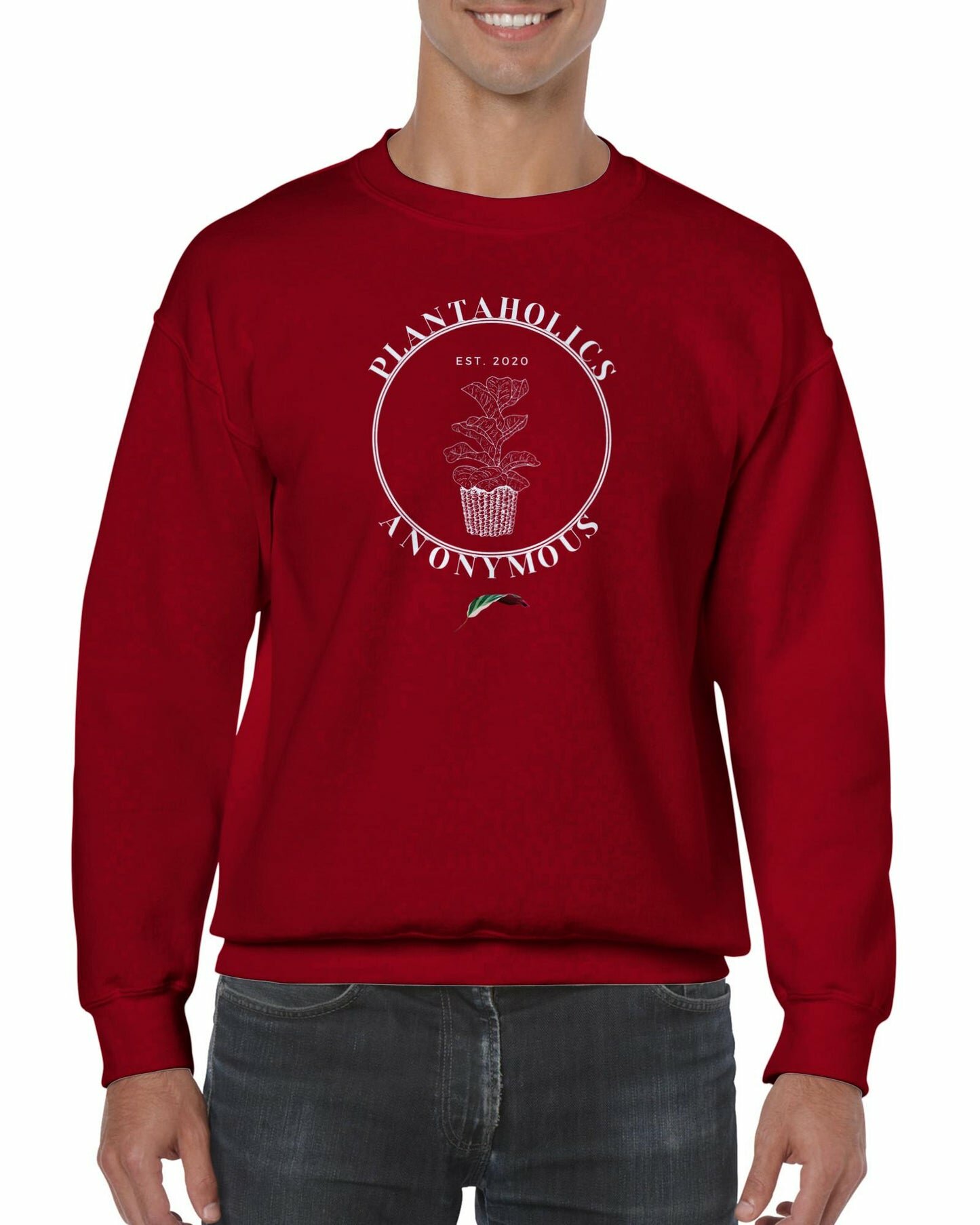 Plantaholics Anonymous- Classic Unisex Crewneck Sweatshirt-Print Material-ThePaintedLeaf-care