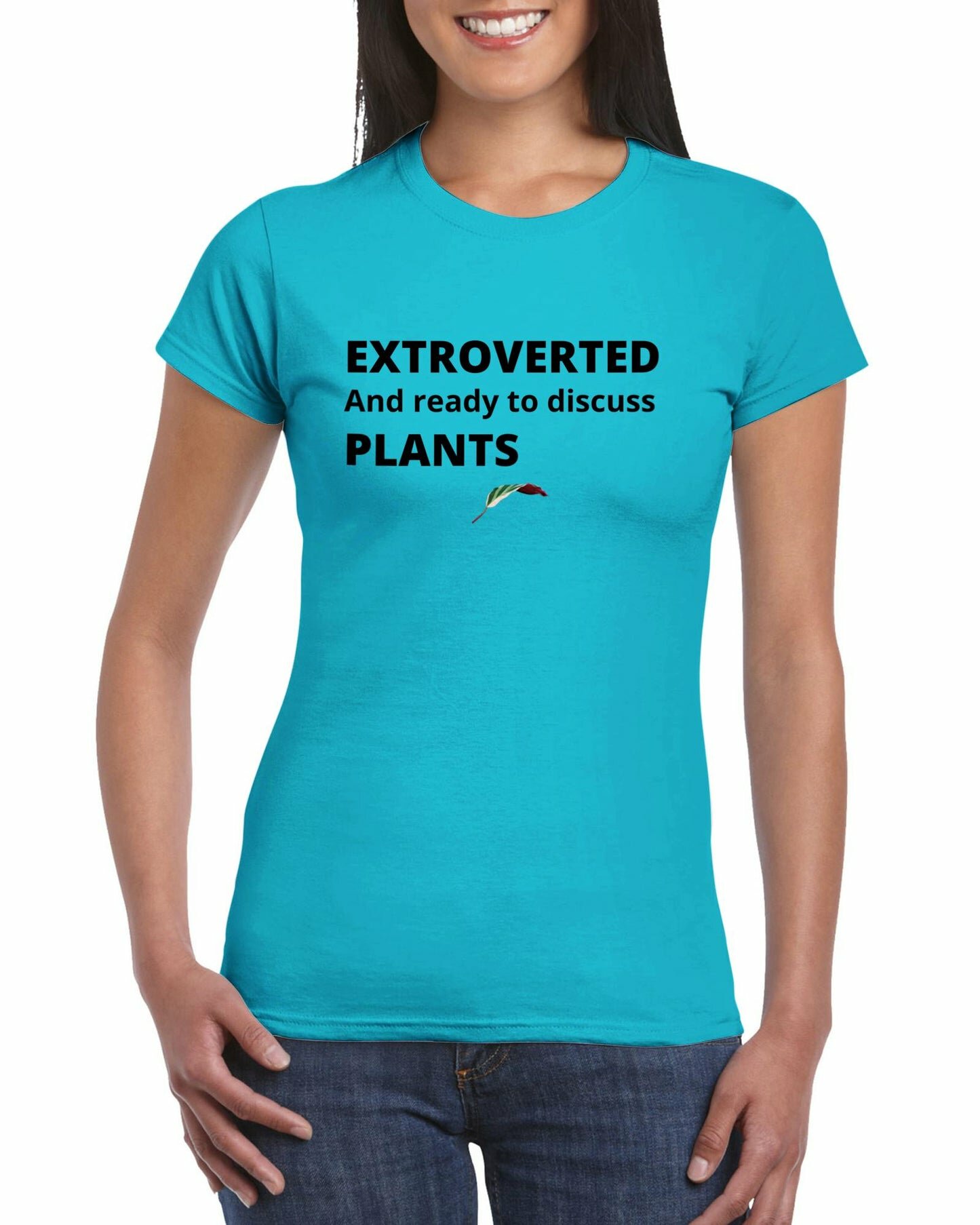 Extroverted- Classic Womens Crewneck T-shirt-Print Material-ThePaintedLeaf-care