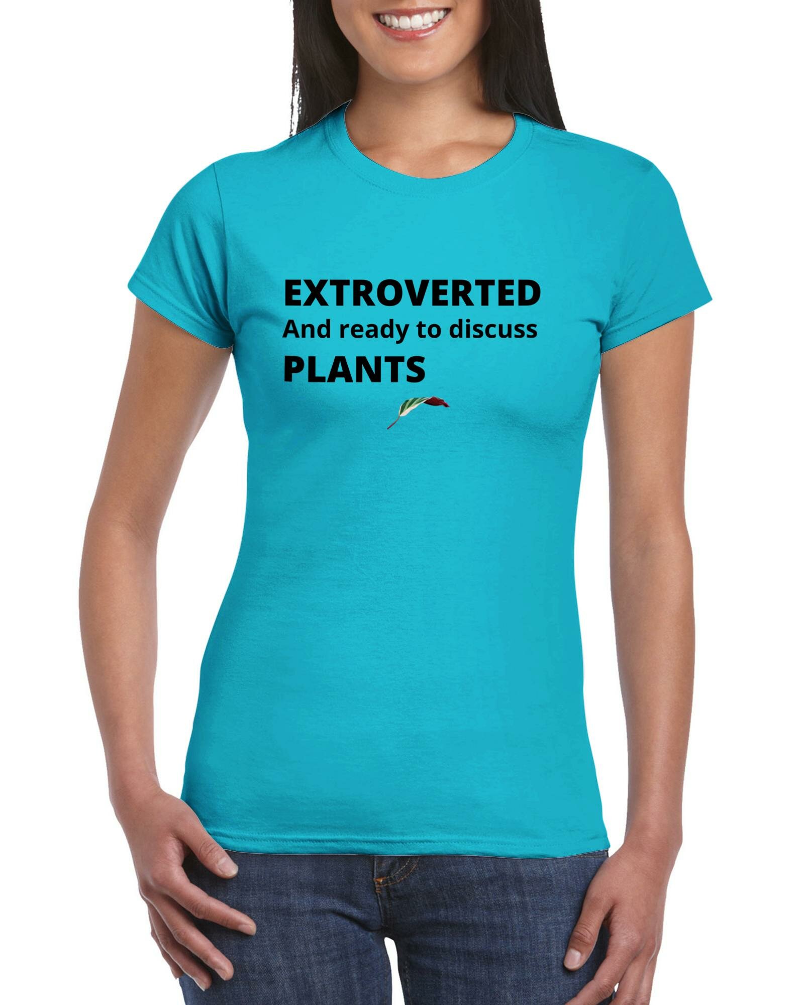 Extroverted- Classic Womens Crewneck T-shirt-Print Material-ThePaintedLeaf-care